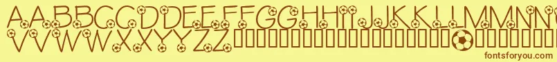 LmsEthansGame Font – Brown Fonts on Yellow Background