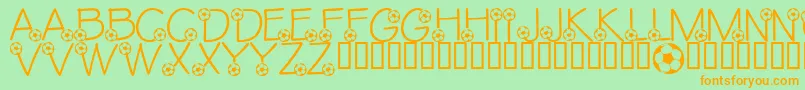Fonte LmsEthansGame – fontes laranjas em um fundo verde