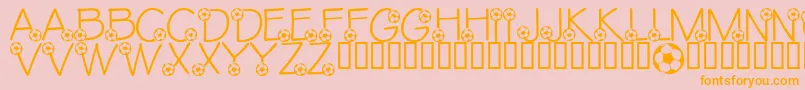 LmsEthansGame Font – Orange Fonts on Pink Background