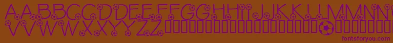 Fonte LmsEthansGame – fontes roxas em um fundo marrom
