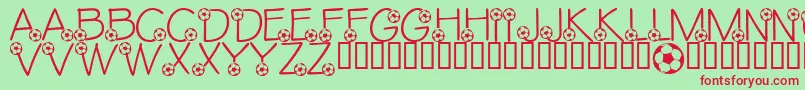 LmsEthansGame-fontti – punaiset fontit vihreällä taustalla