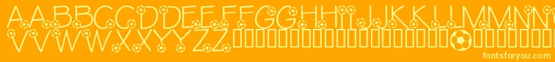 Fonte LmsEthansGame – fontes amarelas em um fundo laranja