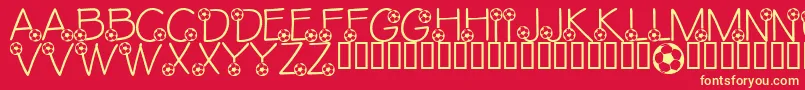 LmsEthansGame Font – Yellow Fonts on Red Background