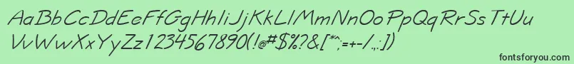 InformaSsiItalic Font – Black Fonts on Green Background