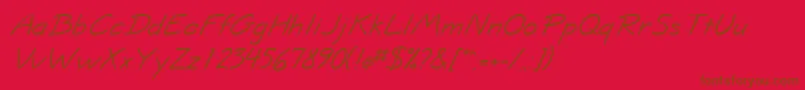 InformaSsiItalic Font – Brown Fonts on Red Background