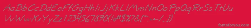 フォントInformaSsiItalic – 赤い背景に灰色の文字