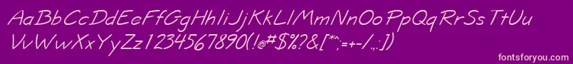 InformaSsiItalic Font – Pink Fonts on Purple Background