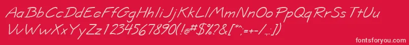 InformaSsiItalic Font – Pink Fonts on Red Background