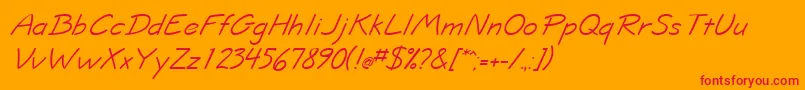 InformaSsiItalic Font – Red Fonts on Orange Background