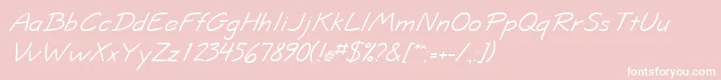 InformaSsiItalic Font – White Fonts on Pink Background