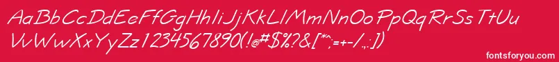 InformaSsiItalic Font – White Fonts on Red Background