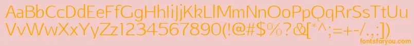 AftasansthinRegular Font – Orange Fonts on Pink Background