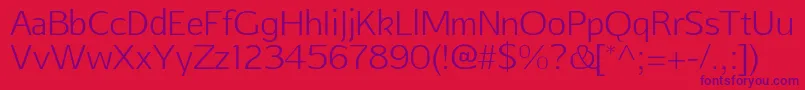 AftasansthinRegular Font – Purple Fonts on Red Background