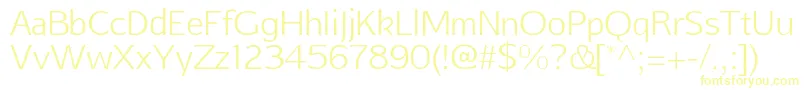 AftasansthinRegular Font – Yellow Fonts on White Background