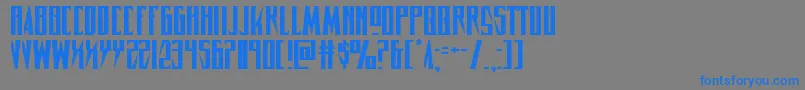 Timberwolfexpand2-Schriftart – Blaue Schriften auf grauem Hintergrund