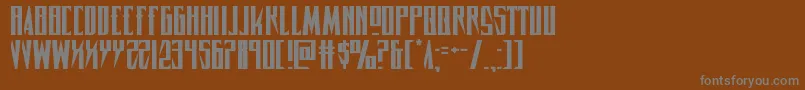 フォントTimberwolfexpand2 – 茶色の背景に灰色の文字