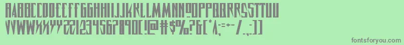 フォントTimberwolfexpand2 – 緑の背景に灰色の文字