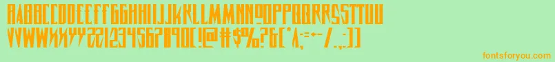 Timberwolfexpand2 Font – Orange Fonts on Green Background