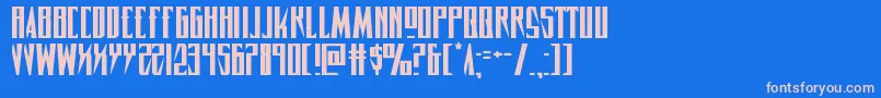 Timberwolfexpand2 Font – Pink Fonts on Blue Background