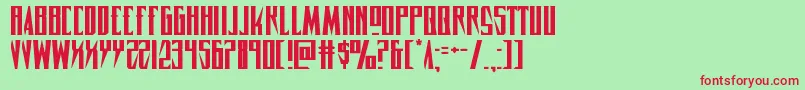 Timberwolfexpand2 Font – Red Fonts on Green Background