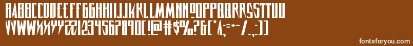 Czcionka Timberwolfexpand2 – białe czcionki na brązowym tle