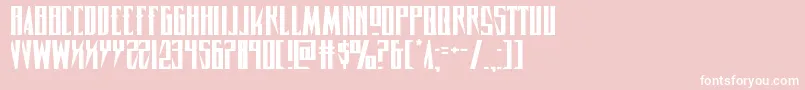 Timberwolfexpand2-Schriftart – Weiße Schriften auf rosa Hintergrund