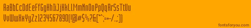 VixarAsci Font – Brown Fonts on Orange Background