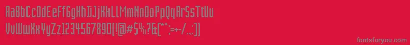 VixarAsci Font – Gray Fonts on Red Background