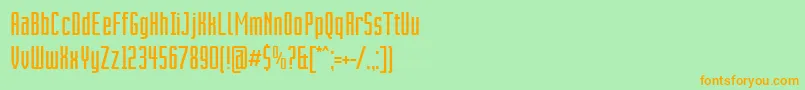 VixarAsci Font – Orange Fonts on Green Background