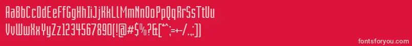 フォントVixarAsci – 赤い背景にピンクのフォント