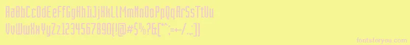 VixarAsci Font – Pink Fonts on Yellow Background