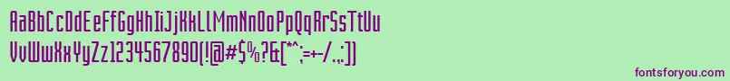VixarAsci Font – Purple Fonts on Green Background