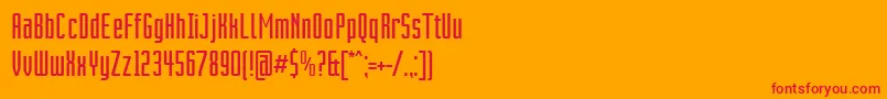 VixarAsci Font – Red Fonts on Orange Background
