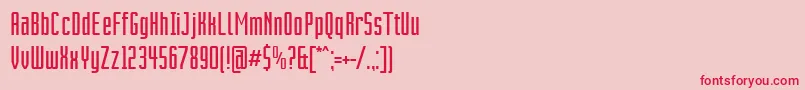 VixarAsci Font – Red Fonts on Pink Background