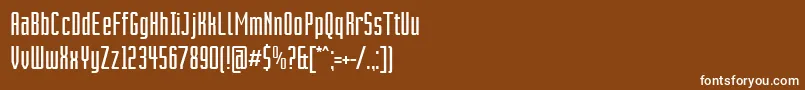 フォントVixarAsci – 茶色の背景に白い文字