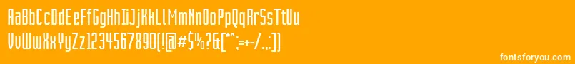 VixarAsci-Schriftart – Weiße Schriften auf orangefarbenem Hintergrund