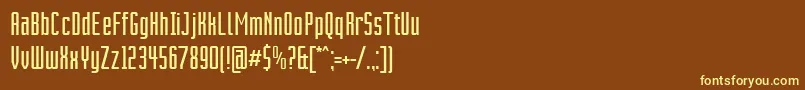 Шрифт VixarAsci – жёлтые шрифты на коричневом фоне