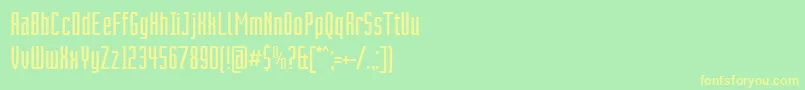 VixarAsci Font – Yellow Fonts on Green Background