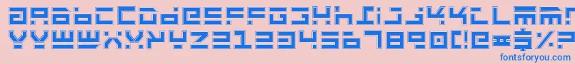 Rocktp Font – Blue Fonts on Pink Background