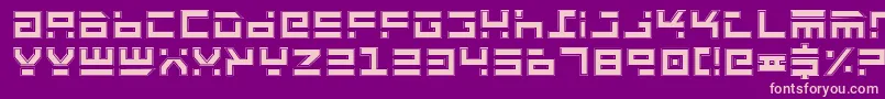 Rocktp Font – Pink Fonts on Purple Background