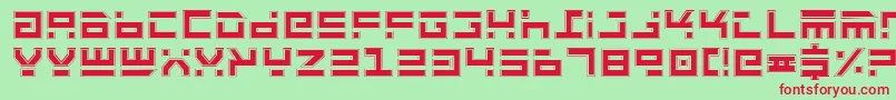 Rocktp Font – Red Fonts on Green Background