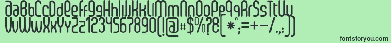 SenziBold-fontti – mustat fontit vihreällä taustalla