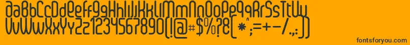 SenziBold Font – Black Fonts on Orange Background