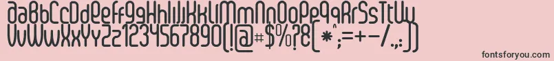 フォントSenziBold – ピンクの背景に黒い文字