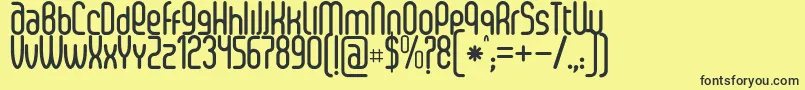 SenziBold Font – Black Fonts on Yellow Background