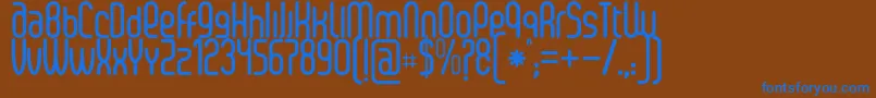 SenziBold Font – Blue Fonts on Brown Background