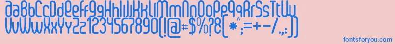 SenziBold Font – Blue Fonts on Pink Background
