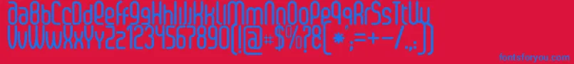 SenziBold Font – Blue Fonts on Red Background