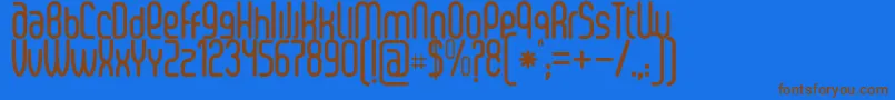 Шрифт SenziBold – коричневые шрифты на синем фоне