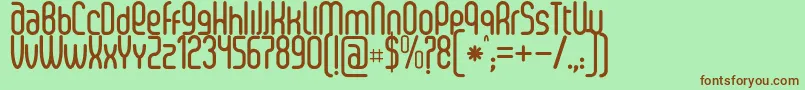 Шрифт SenziBold – коричневые шрифты на зелёном фоне